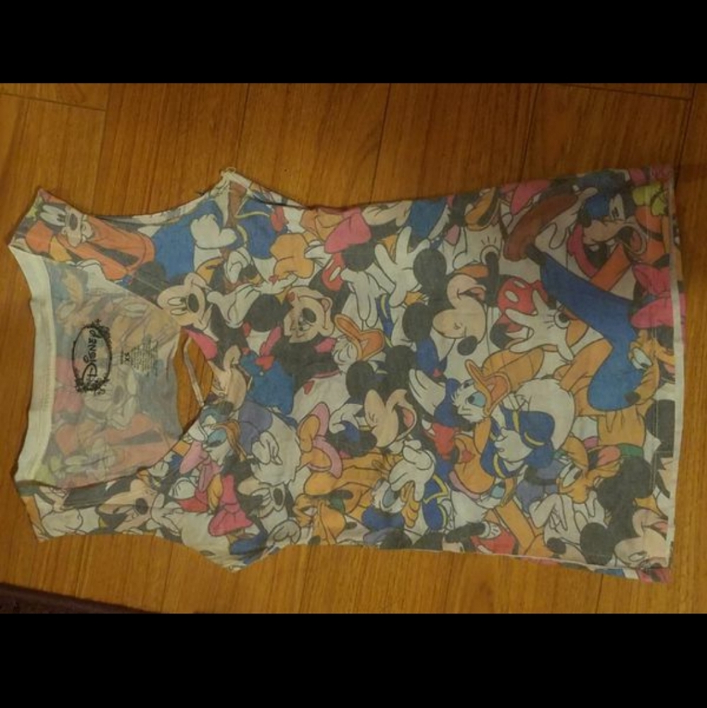 Mickey Mouse Tank Top Ripped Back
